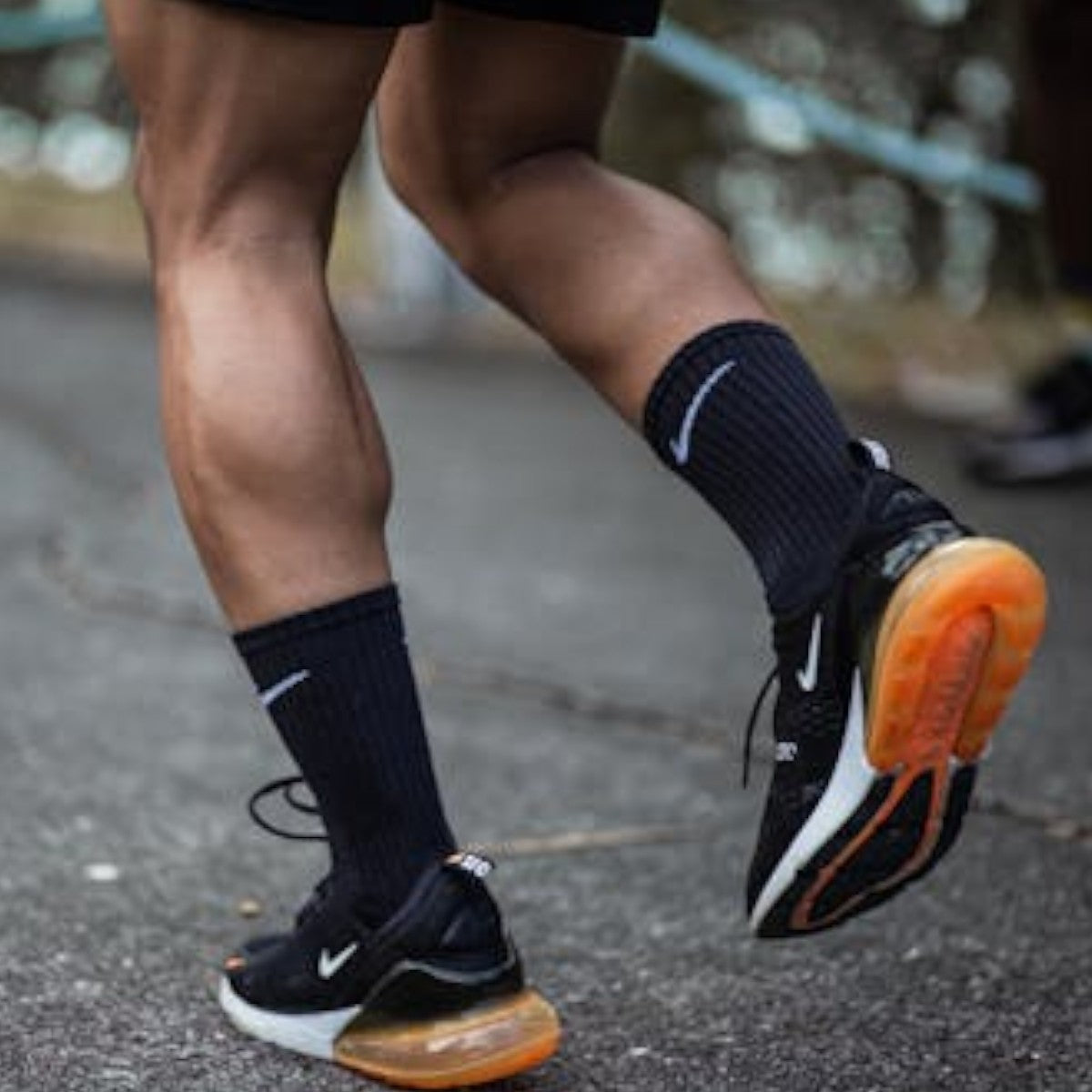 Calcetas Altas Nike Everyday Cushioned Negras de entrenamiento 6 pares Hombre Talla L 25 al 30