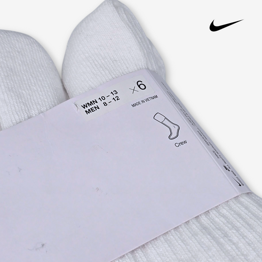 Calcetas Altas Nike Everyday Cushioned Blancas de entrenamiento 6 pares Hombre Talla L 26 al 30