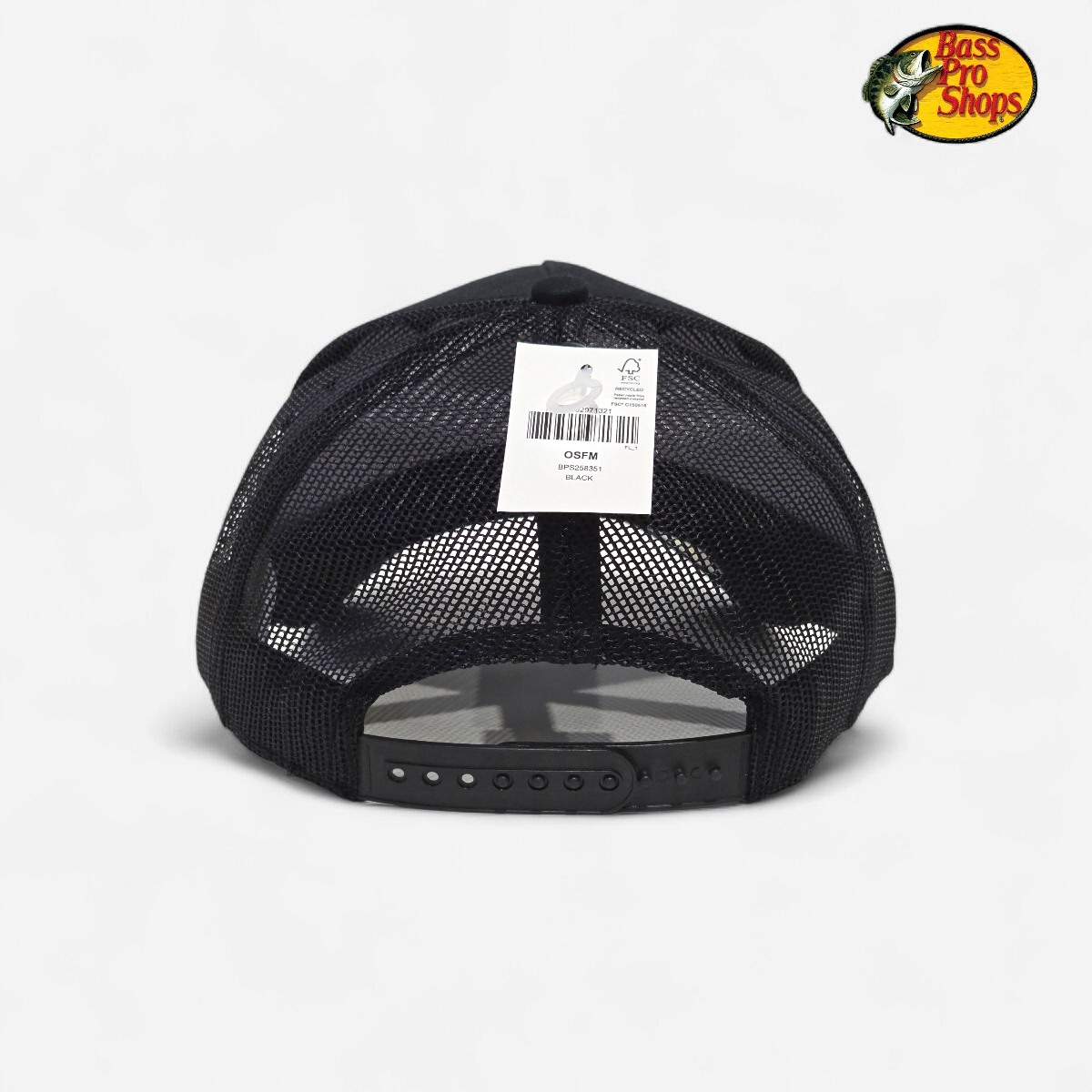 Gorra Trucker Snapback BASS PRO SHOPS Negra Talla unica Hombre 032