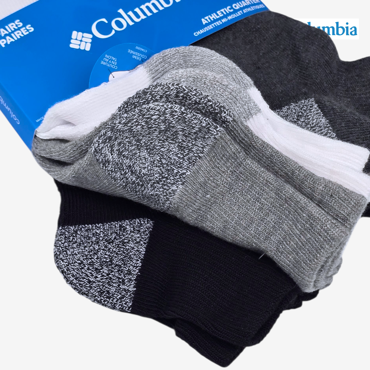 Calcetas Tines COLUMBIA Blancas y Variado 6 pares Mujer Talla 21 al 27