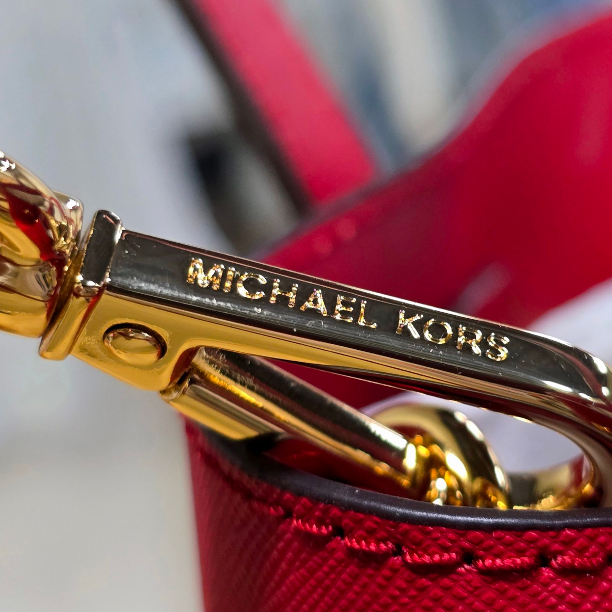 Bolsa de mano Jet Set MEDIANA Michael Kors Roja