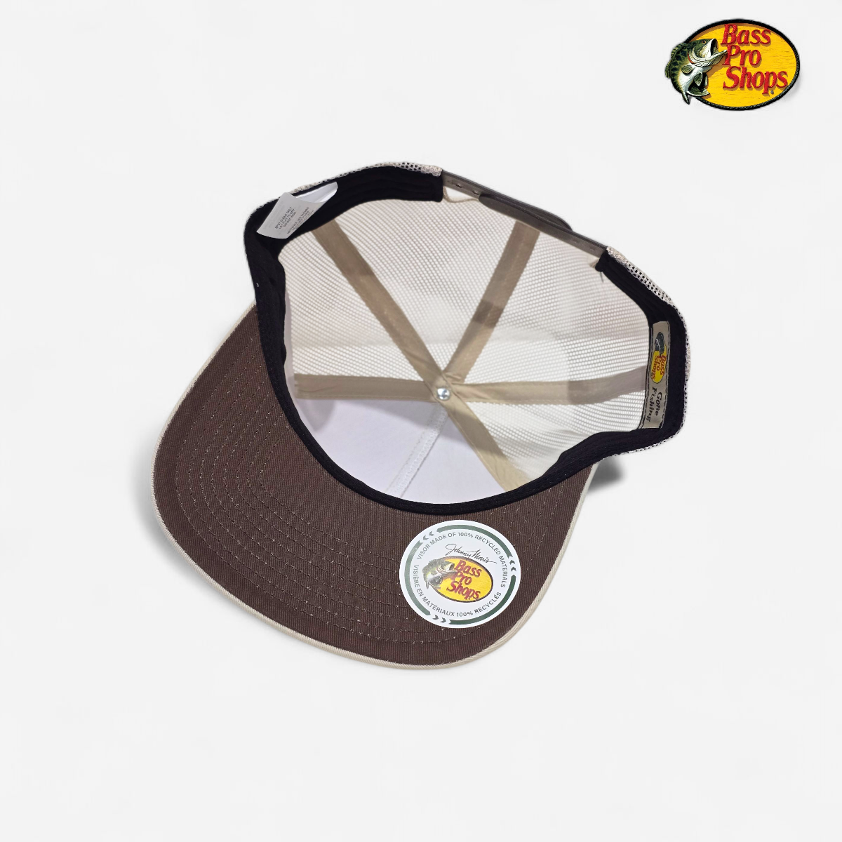 Gorra Trucker Snapback BASS PRO SHOPS Beige Talla unica Hombre Snapback 0618