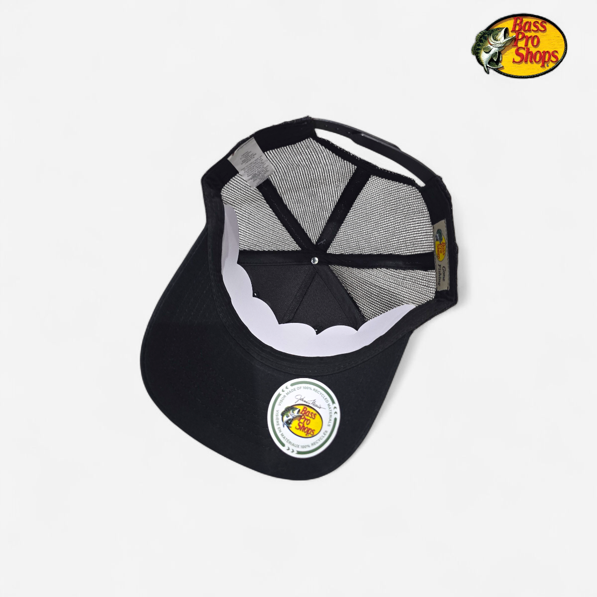 Gorra Trucker Snapback BASS PRO SHOPS Negro Talla unica Hombre Snapback 8351