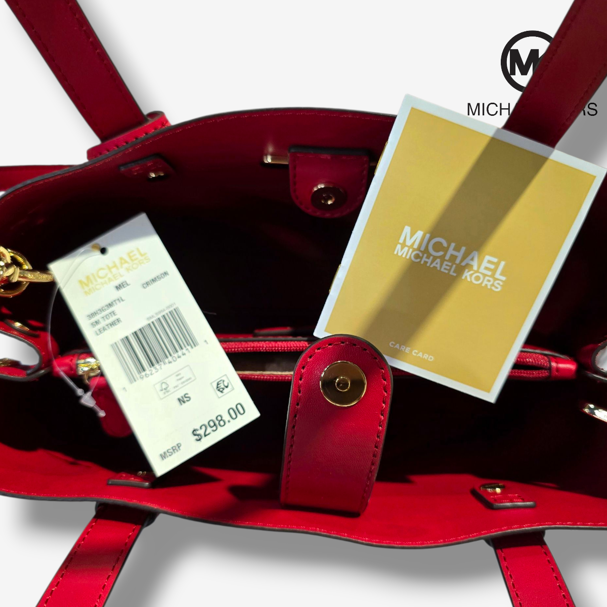 Bolsa de mano Jet Set MEDIANA Michael Kors Roja