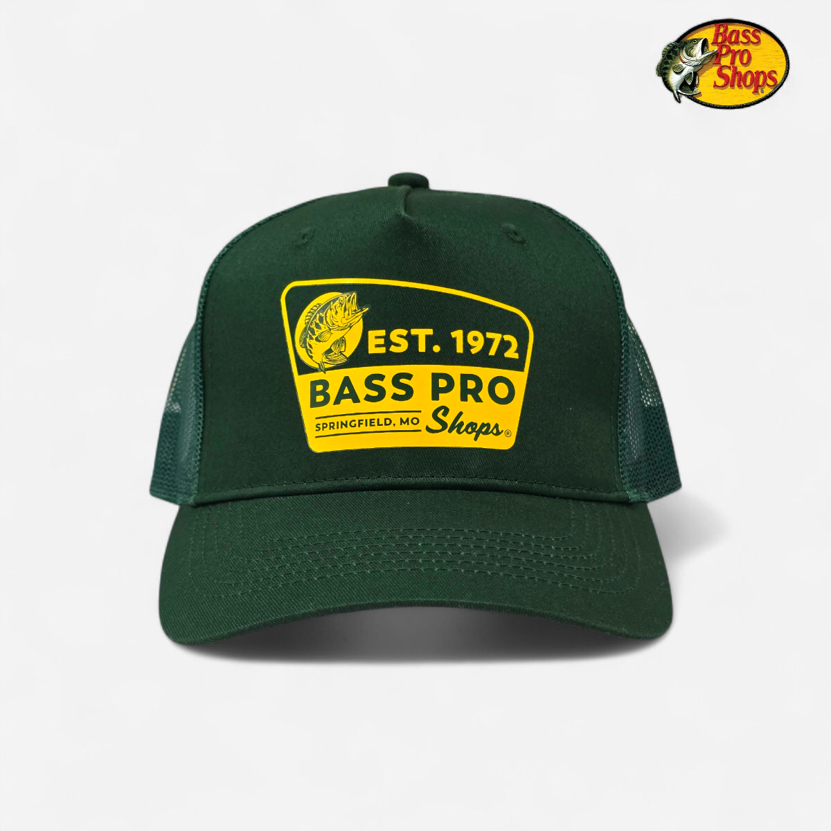 Gorra Trucker Snapback BASS PRO SHOPS Verde Talla unica Hombre Snapback 8351